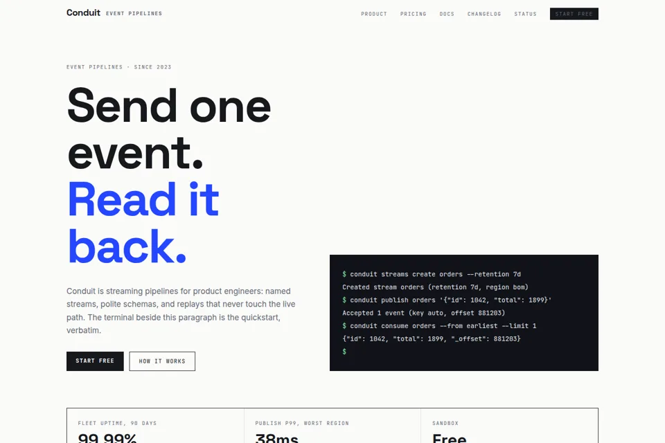 Conduit website preview