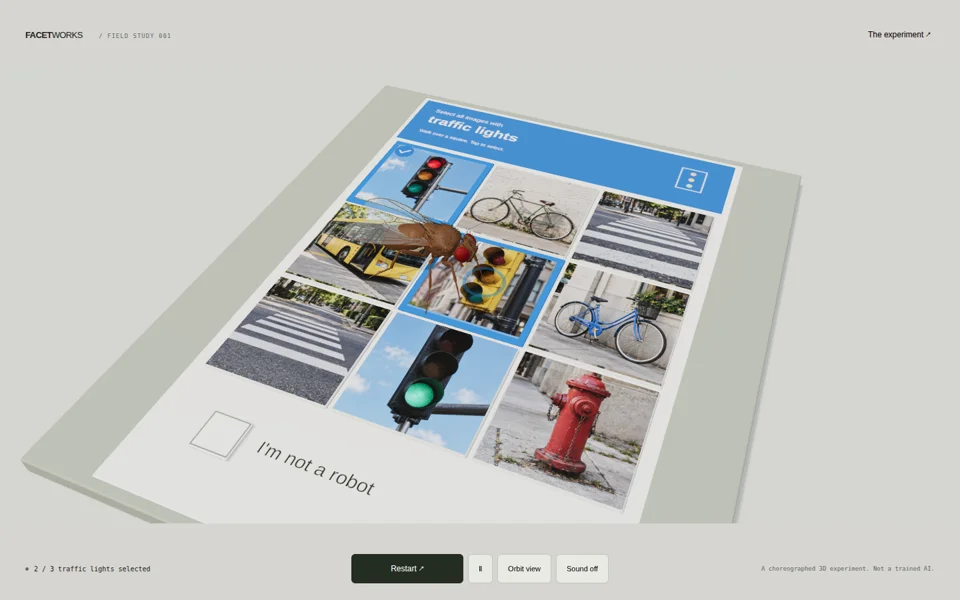 Not a Robot. Just a Fly. website preview