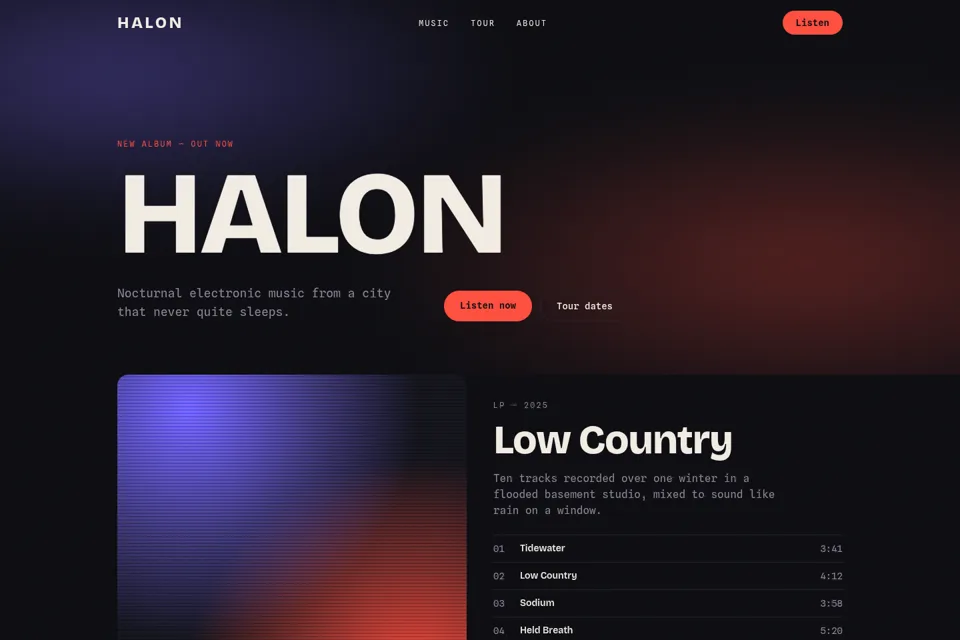 Frequency website preview