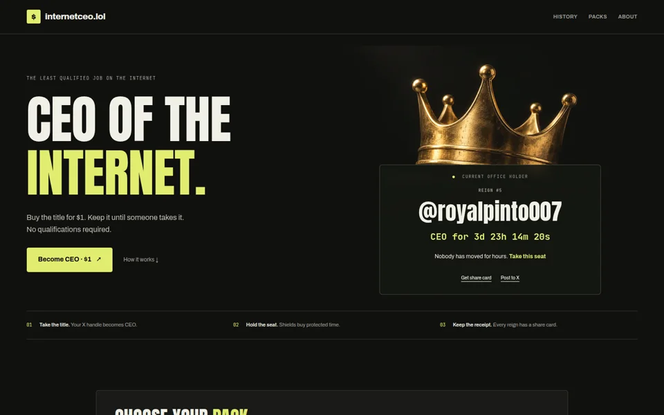 Internet CEO website preview