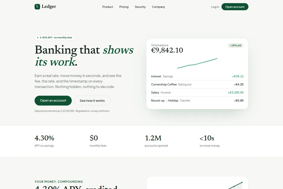 Ledger website preview