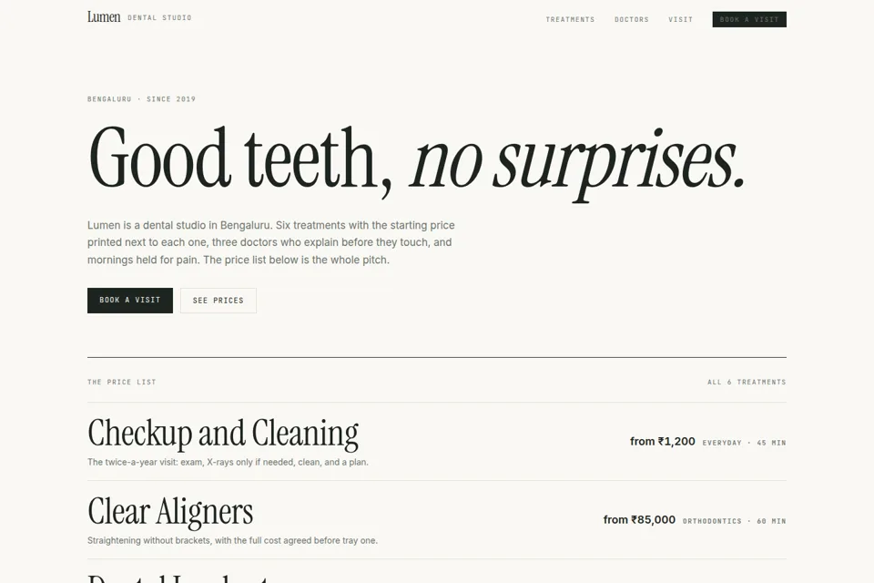 Lumen website preview