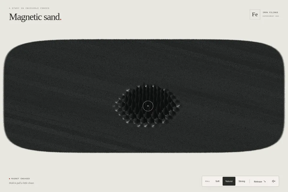 Magnetic Sand live experience preview