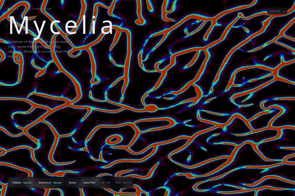 Mycelia website preview
