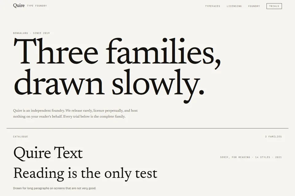 Quire website preview