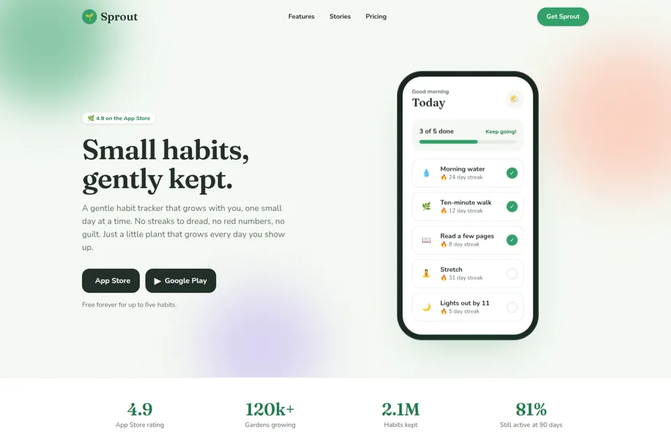 Sprout website preview
