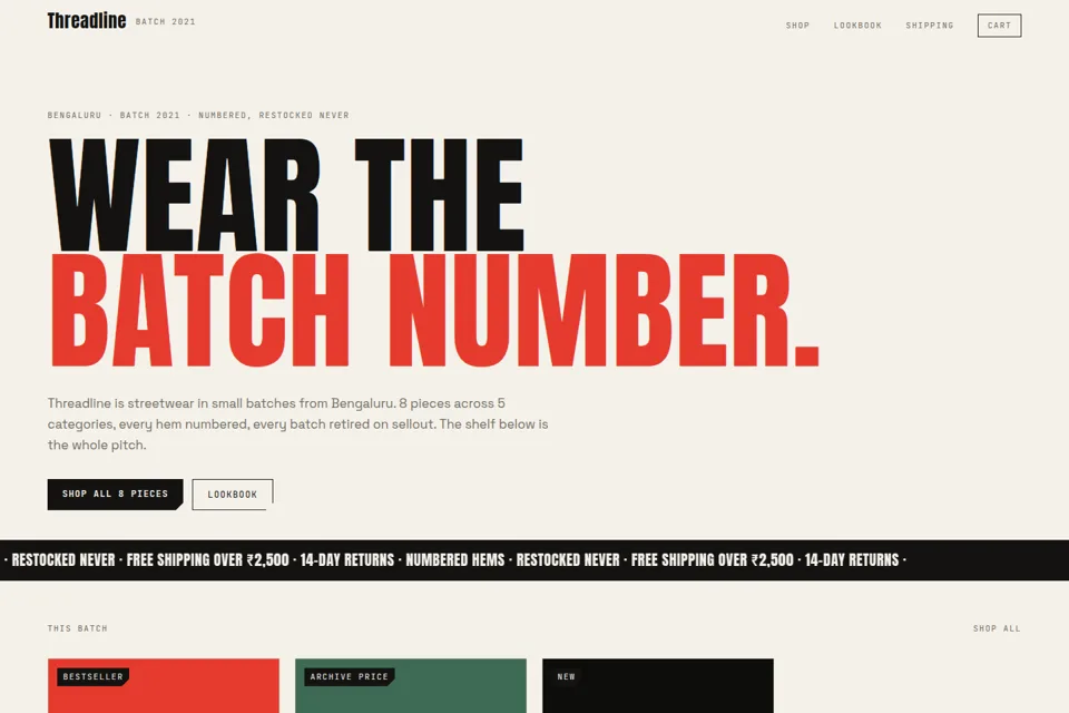 Threadline website preview